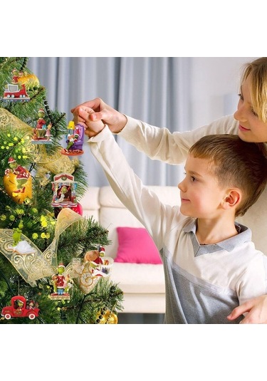 Xianwen Geeroyoo Yaratıcı Noel Ağacı Aksesuarı: Yeşil Tüylü