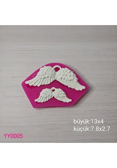 Yy0005 İkili Melek Kolye Silikon Kalıp