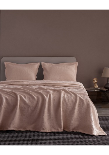 Madame Coco Labenne Çift Kişilik Yatak Örtüsü - Pudra 8684427228661 Pudra