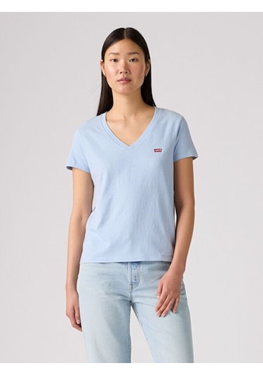 Levi's The Perfect V-yaka Tişört Mavi