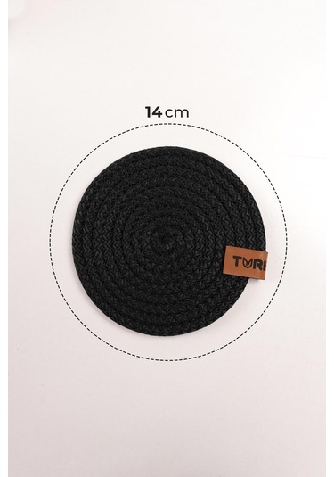 Dekoratif Salyangoz Jüt Dokuma Bardak Altlığı, 4 'lü Bardak Altlığı 001