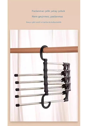 Katlanır Pantolon Askısı Giysi Çok İşlevli Pantolon Askısı Ev Depolama Askısı Beyaz