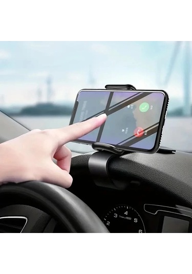 Tongxida Araç Telefonu Tutucu Kolay Montaj Kıskacı Stand Paneli Çok Fonksiyonlu Siyah - -