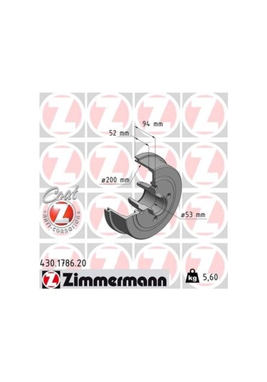 Zimmermann 430.1786.20 Arka Fren Kampana Corsa C 01 11 Abs Lı 0060810038