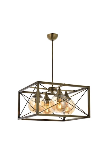 Avonni Av-60127-4E Eskitme Kaplama Modern Avize E27 Metal Cam 45Cm