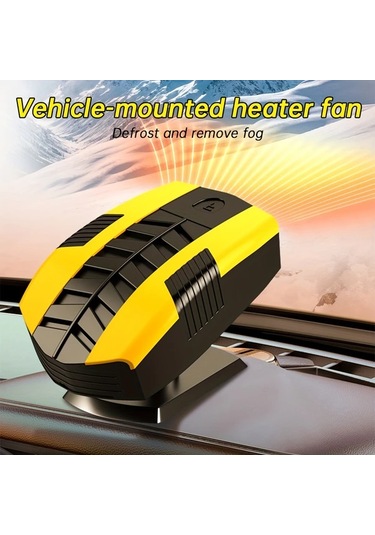 Willowhaven Siyah Sarı 150w Taşınabilir Araç Isıtıcı Nem Alma 12v 24v 36v Karavan Minibüs