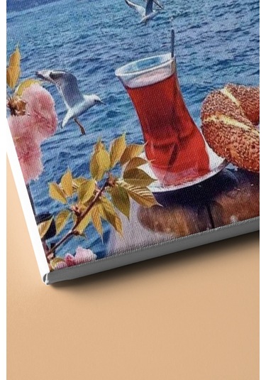 Webstyle Üsküdar Da Çay Simit Sayılarla Boyama Seti Kasnaklı 40x50 Cm
