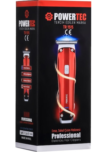 Powertec TR-1515 Lazer-Epilasyon Öncesi Tüm Vücut Tıraş Makinesi Sakal-Ense-Vücut