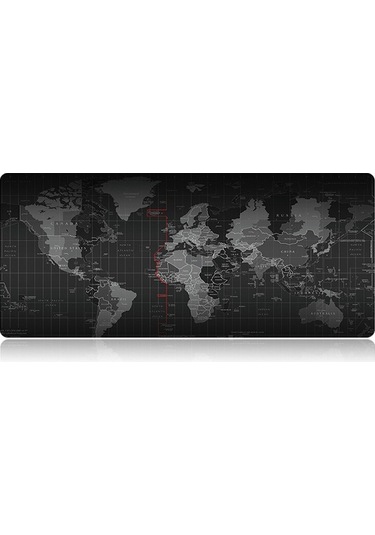Genişletilmiş Büyük Kaymaz Dünya Haritası Desen Yumuşak Kauçuk Pürüzsüz Kumaş Yüzey Oyunu Mouse Pad Klavye Mat, Boyut: 60 X 30cm