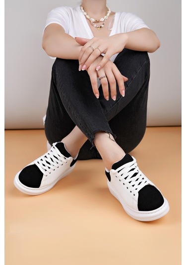 Luis A Costa Lc109 Beyaz Siyah Süet Kadın Sneaker Renkli