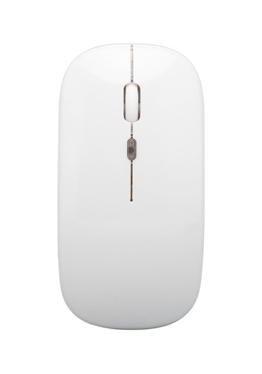 Tenfowee Beyaz Usb Şarjlı 2.4g Kablosuz Sessiz Fare - 3 Seviye Dpı Ayarı, Led Işıklı, 10m Mesafe, Ergonomik Tasarım Batarya Dahil