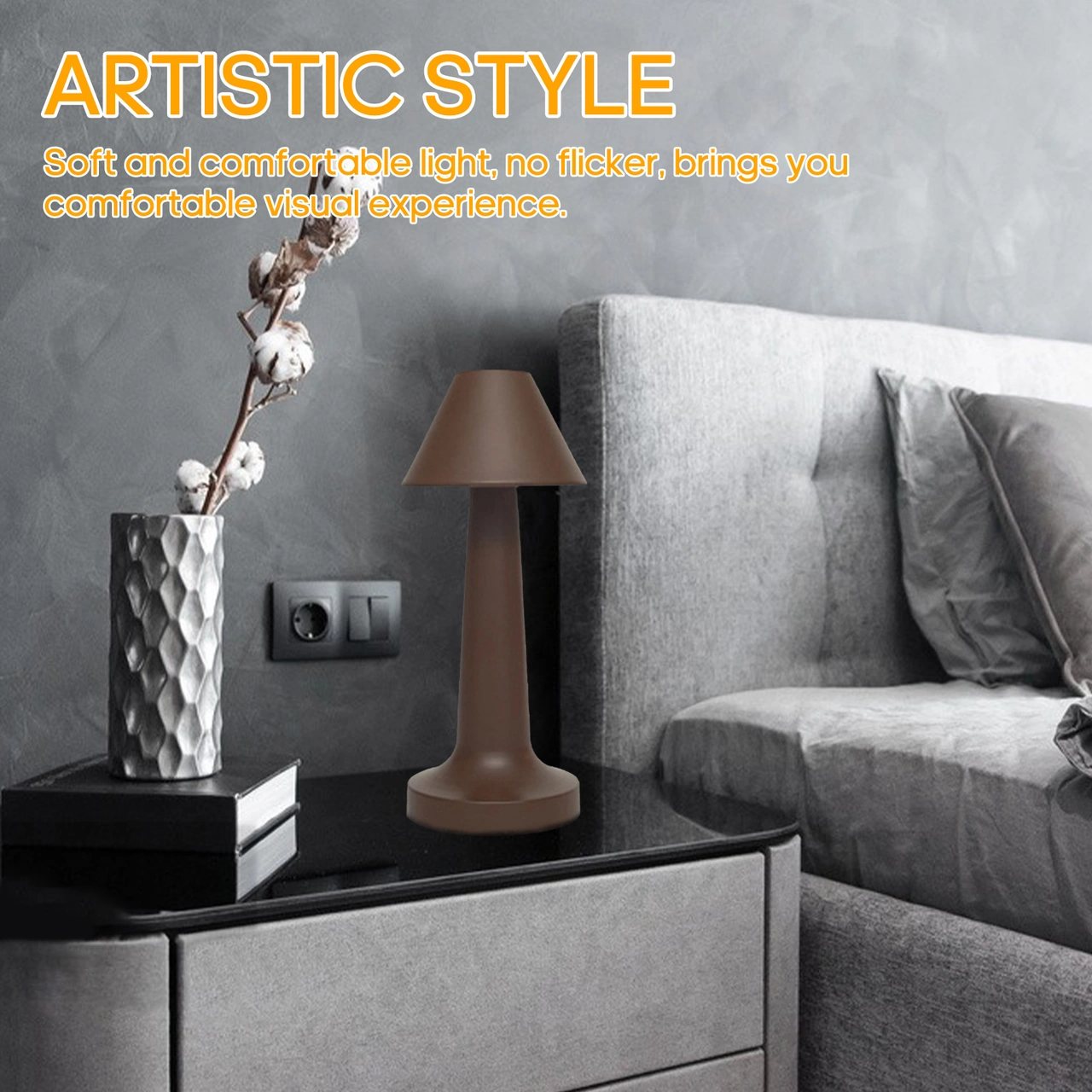 Moveevo Masaüstü Metal Dekoratif Led Lambası - Usb Şarjlı Dokunmatik Kontrol - Üç Renk Işık + Sürekli Parlaklık Ayarlama - Uzay Gümüşü Gümüş Moveevo Masaüstü Metal Dekoratif Led Lambası - Usb Şarjlı Dokunmatik Kontrol - Üç Renk Işık + Sürekli Parlaklık Ayarlama - Uzay Gümüşü Gümüş