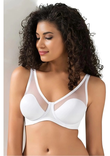 Tül Kaplı Soft D Cup Sütyen Kadın 9200 Siyah