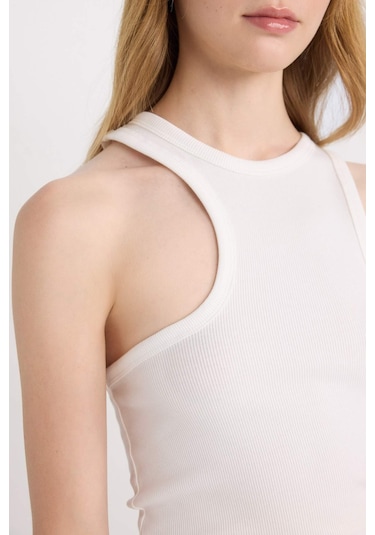 DeFacto Fitted Asimetrik Fitilli Kaşkorse Atlet C7659AX24SMWT32