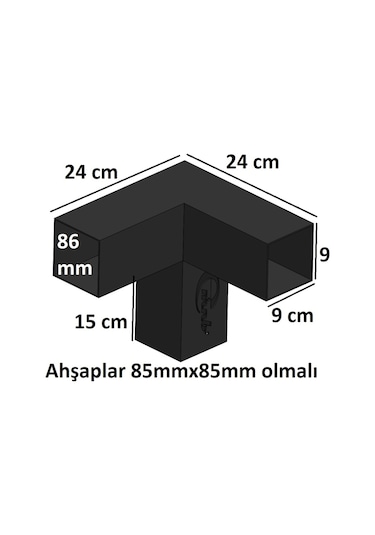 Mnbe Pergule Pegole Pergola Kamelya Montaj Aparatı Düz Sistem Set