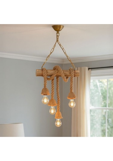 Correx Bambu 4'lü Avize Kahverengi