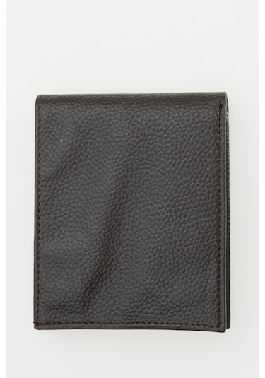 Erkek Kahverengı Hediye Kutulu Kart Bölmeli %100 Suni Deri Cüzdan Kahverengi