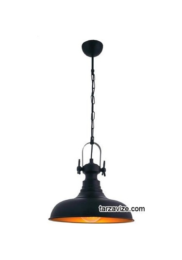 Tarzavize Trt9 Dekoratif Siyah Retro Sarkıt Avize