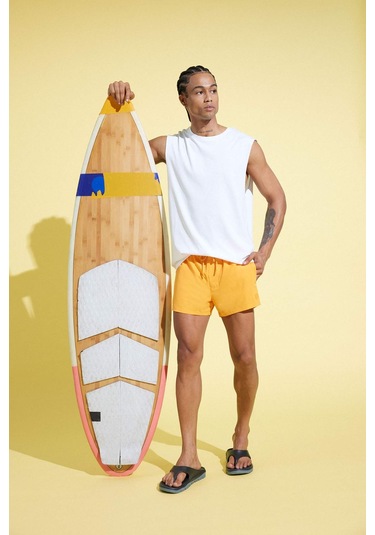 DeFactoFit Andy Baskılı Esnek Dokulu Kısa Boy Sporcu Deniz Şortu B5987AX25HSOG177