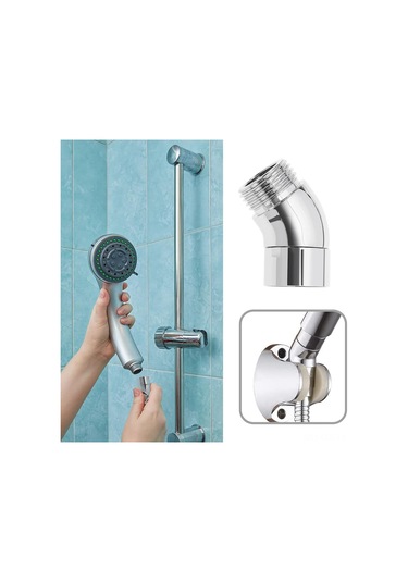 135 Derece Duş Kolu Dirseği Adaptörü, El Tutma Duş Başlığı Dirseği Adaptörü, Krom