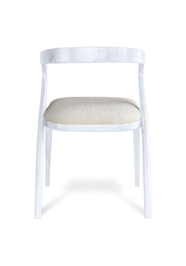 Akrep Beyaz Ayak Beyaz Ahşap Sandalye