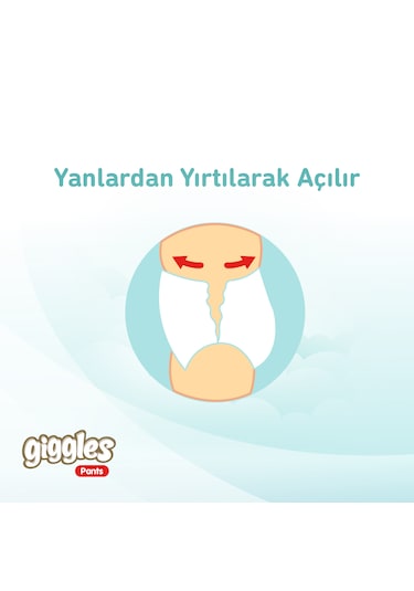 Giggles Pants Külotlu Bebek Bezi 4 Numara Maxi 150 Adet