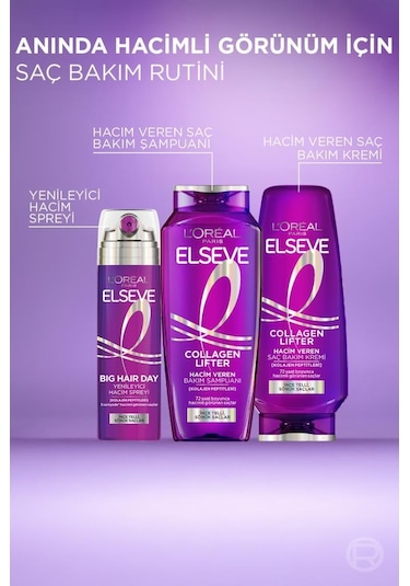 L'Oreal Paris Collagen Lifter Hacim Veren Saç Bakım Şampuanı 300 ML