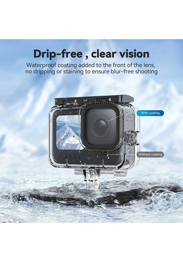 Besthome1 Telesın 45m Su Geçirmez Kılıf - Gopro 11/10/9 İçin Su Altı Kılıfı Gp-wtp-905