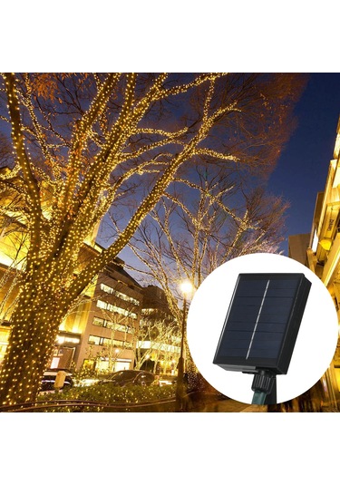 Yifomall 200 Led Güneş Enerjili Işık Süsü, Ip67 Su Geçirmez, 1200mah Batarya, Uzaktan Kumandalı, 8 Işık Modu, 20 Metre, Isı Beyazı