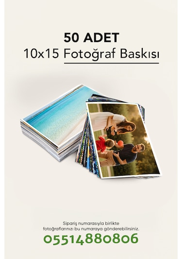 Parlak Fotoğraf Baskısı 50 Adet