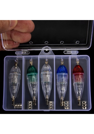 Tenfowee 5'li Su Altı Balık Çekici Led Işık Seti - 360 Aydınlatma, Su Geçirmez, Dayanıklı Pe Plastik Olta Olmayan Paket