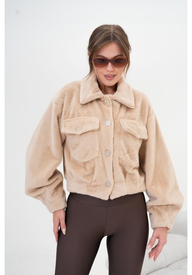 Ftz Kadın Kaşmir Mont Beige 30984 Beige Bej