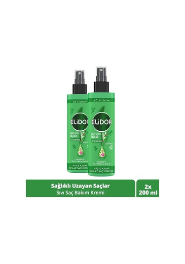 Elidor Sıvı Saç Bakım Kremi Uzayan Saçlar 200 Ml X2