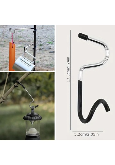 Kamp İçin Çok Fonksiyonlu S-şekilli Direk Askısı Kaymaz Paslanmaz Çok Renkli