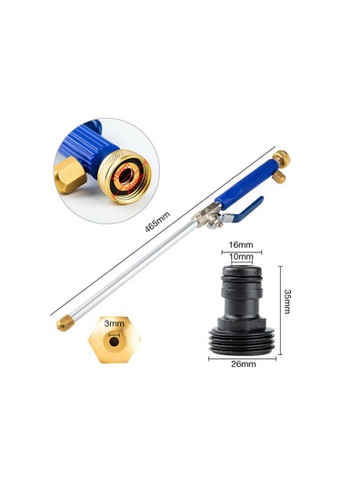 Mufunye Bahçe Sulama Araba Yıkama İçin 2 Sprey Ucuyla Yüksek Basınçlı Püskürtücü Taşınabilir Yıkama Çubuğu