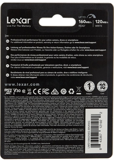 Lexar 256gb High-performance 1066x Microsdxc Uhs-ı, Up To