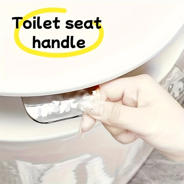 Gateesat Transparent Tuvalet Kapağı Kaldırma Tutamacı Hijyenik Banyo Aksesuarı Ev Ofis Otel şeffaf