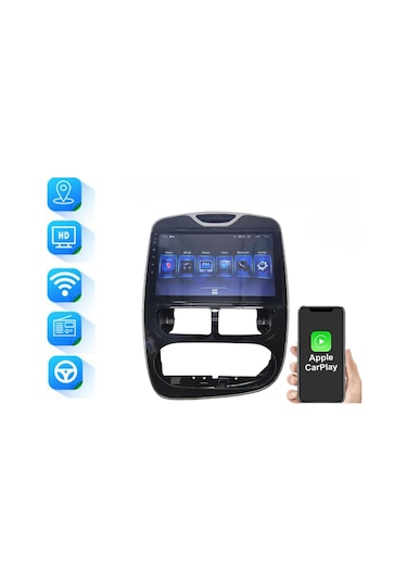 Renault Clio 4 Old 2013-2015 10 inç 6-64 GB PRO Android Carplay Multimedya