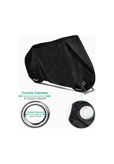 Motosiklet Branda Siyah Lüx Oxford 270d Kalın Kumaş Motor Brandası M Beden