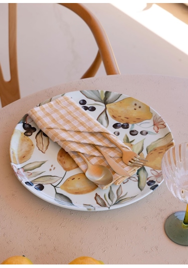 The Mia Limoncello Servis Tabağı 6lı Set 26 Cm Lmn013 Renkli
