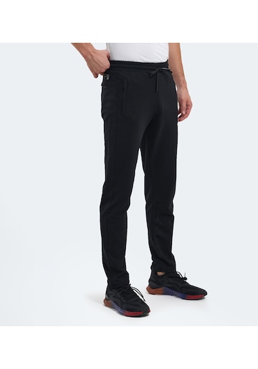 Slazenger OLIVA IN Erkek Cepli Siyah Eşofman Altı