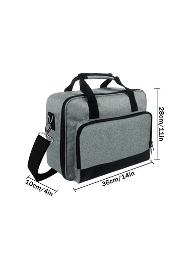 Vkemall Projektör Çantası, Oxford Kumaş, 36x28x10 Cm, Çoklu Bölmeli, Taşıma Kemerli, Elektronik Aksesuarları Korur Vs240, Mh530fhd Vb. Uyumlu