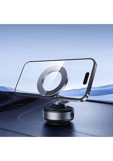 Xuweiwei Karanlık Gery Araba Vakum Manyetik Cep Telefonu Tutucu Süper Güçlü Emme 360 Derece Dönebilir Geri Çekilebilir Katlanabilir