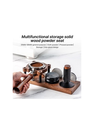 Ulzyvf Ahşap Espresso Presleme İstasyonu, 51-58mm Portafiltre, Kaymaz Ayaklı, Yükseklik Ayarlı, Ev-bar Diğer