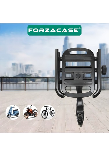 Bisiklet Motor Scooter Gidon Montaj Metal Telefon Tutucu Fc686 Siyah