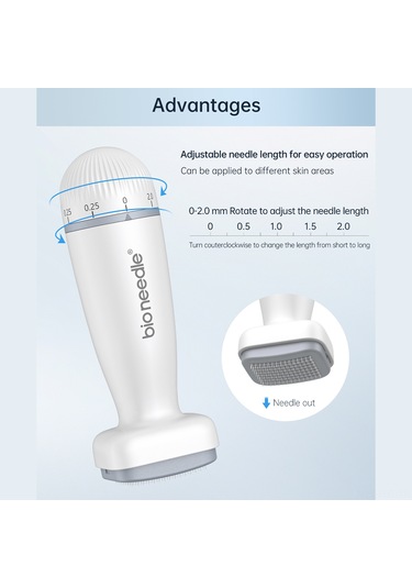 Hangfox Yüzey, Vücut Ve Saç İçin 0-2.0mm Ayarlanabilir İğne Uçlu Damga, 120 İğne, Kendi Kendine Kullanım Kolaylık, Kesin Tedavi Aleti