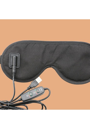 Lichen Isıtmalı Göz Maskesi, Usb Elektrikli Göz Sıkıştırmalı Siyah