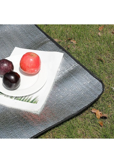 Suntek Açık Hava Kamp Matı Su Geçirmez Moda Piknik 100cmx200cm Gümüş