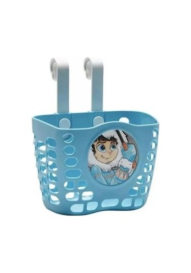 Xbyc 1689 Çocuk Bisikleti Ön Sepet Plastik 16-20 Jant Uyumlu Bisiklet Sepeti Mavi