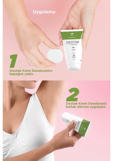 Deotak Plus Ekstra Koruma 7 Güne Kadar Etkili Krem Deodorant 35 ML x 2 Adet